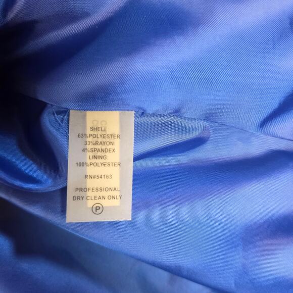 Calvin Klein Blue Fit & Flare Dress Women’s Size 2 Sleeveless Lined Cocktail - Picture 10 of 11